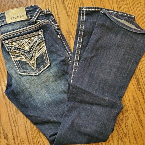 Vigoss jeans size 3/4. Length 33. New York boot cut with stretch - Picture 5 of 8
